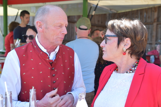 BGM Hans Jörg Kerschbaumer im Gespräch mit LR Beate Prettner