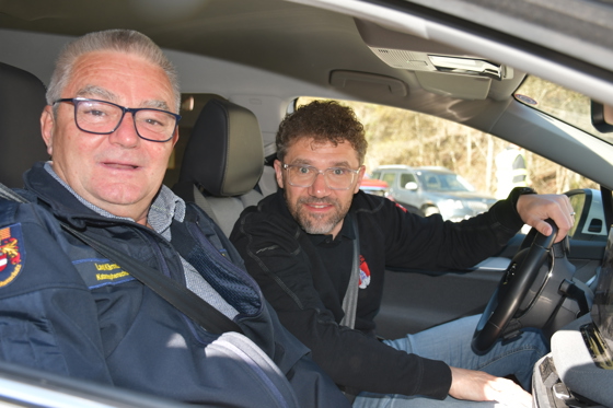Nahmen an der Übung teil als Beobachter: BGM Harald Haberle von der Gemeinde Weissenstein sowie BGM Manuel Müller von der Marktgemeinde Paternion